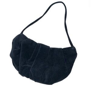 Vintage comme des garcons mini black velvet purse